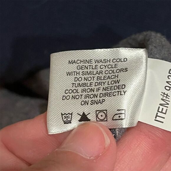 Orvis Men's 1/4 Zip Pullover Sweatshirt Gray Nautical Flag Trim L yacht - Picture 6 of 10